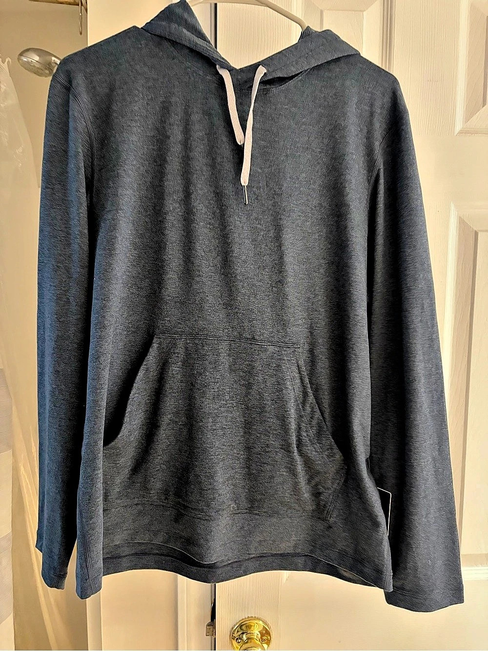 lululemon Soft Jersey Pullover Hoodie Heathered Navy Medium NWT